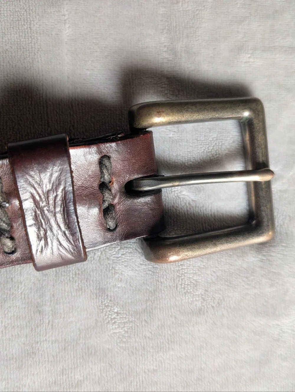 Abercrombie & Fitch Mens Brown Leather Belt Size 32 Y2K Vintage AF